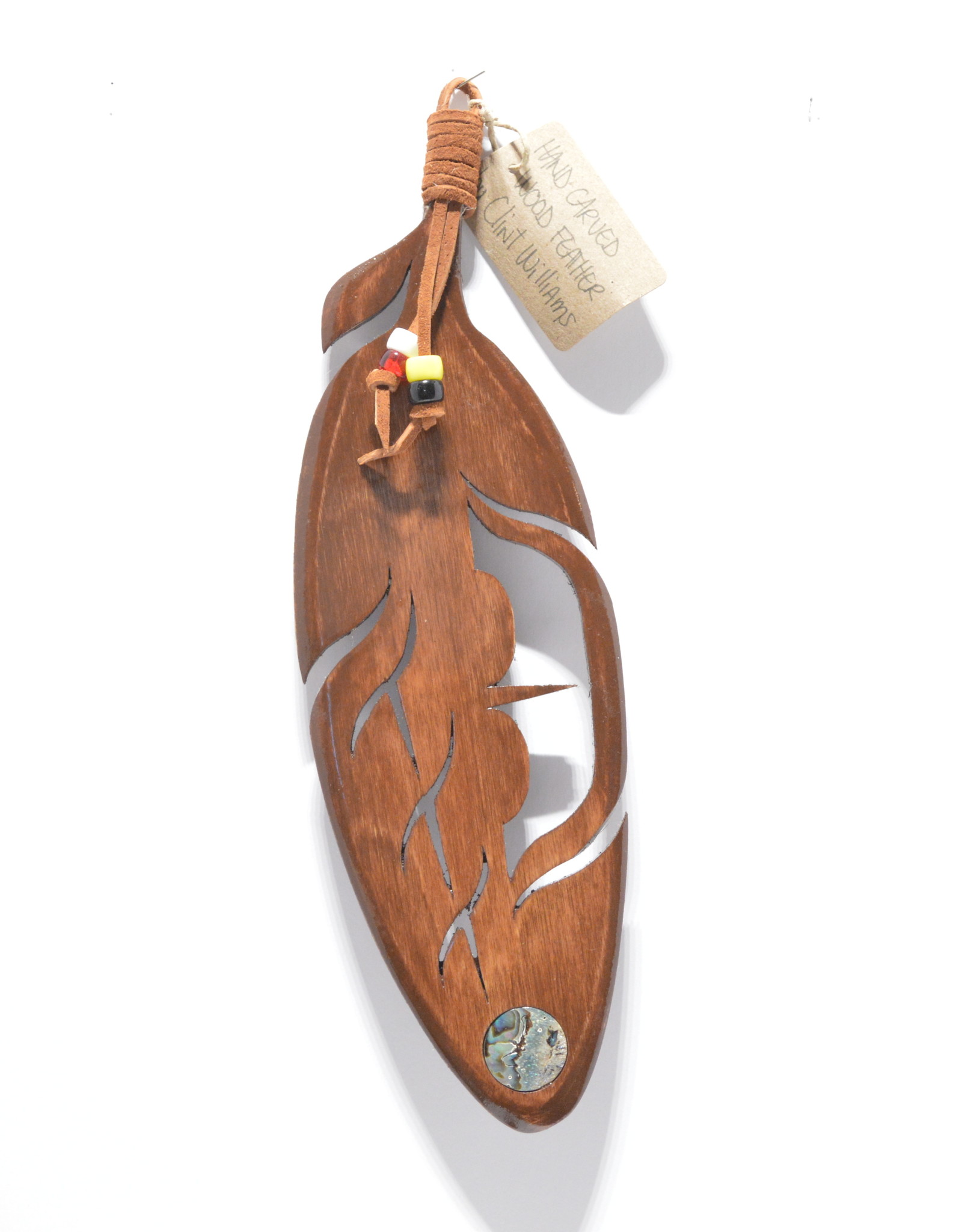 Clint Williams - Wood Carved Feather L