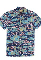 Kahala KH Dress Shirt Sea Tangle Navy Sz XL