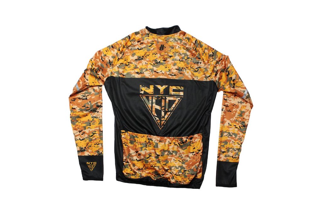 Hincapie Sportswear NYC Velo Orange Adventure Camo LS Jersey