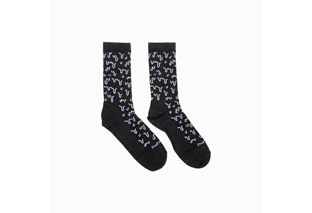 NYC Velo Wooleator Black/White Drips Socks