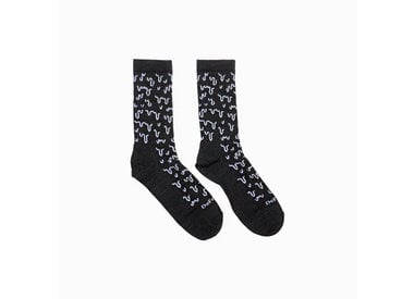 NYC Velo Wooleator Black/White Drips Socks