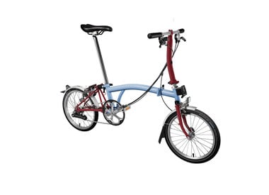 Brompton Brompton S6L Cloud Blue/Red FCB w/ Extended Seatpost