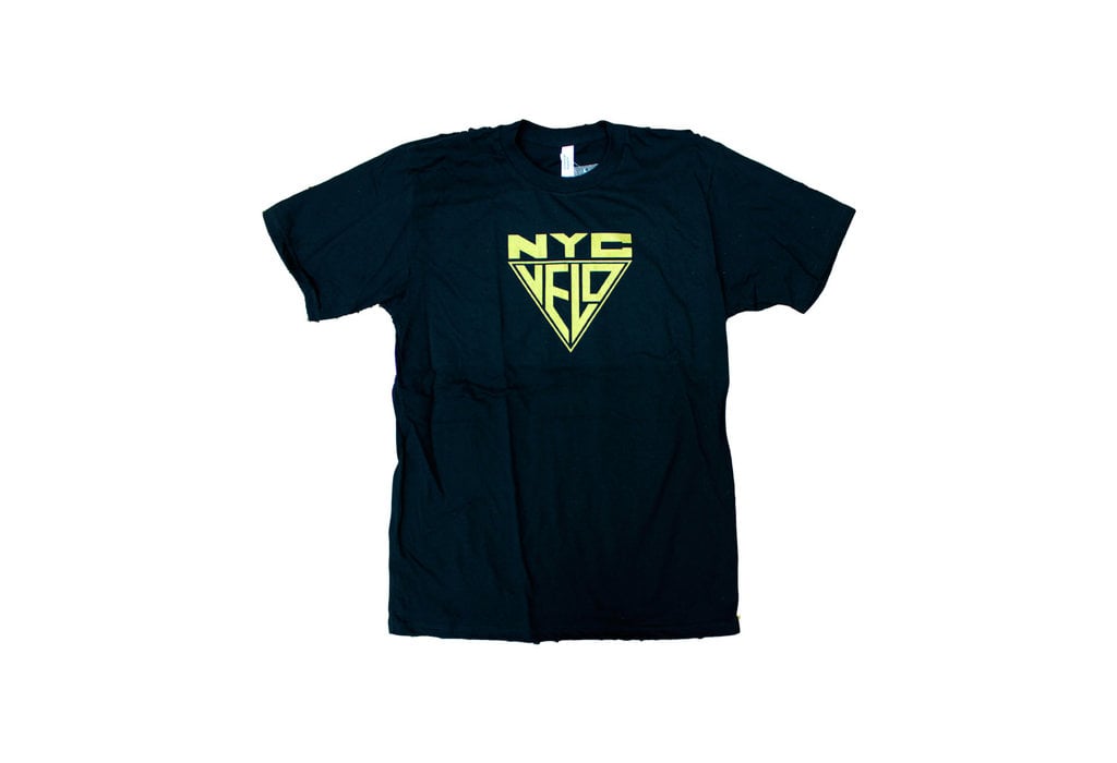 NYC Velo GOLD Shimmer Triangle Logo T Shirt