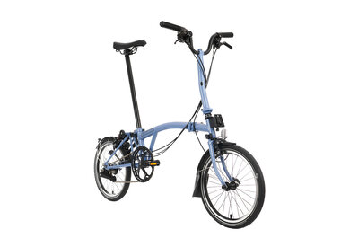 Brompton C Line 6 Speed M (Mid) Handlebar, Cloud Blue Matte - Extended Seatpost