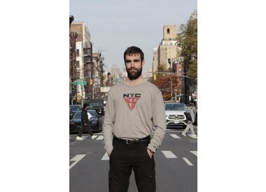 NYC Velo Red/Black Triangle Logo Tee