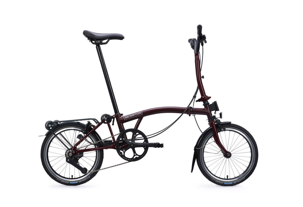 Brompton C-Line 4-Speed Mid-Handlebar Red Plum