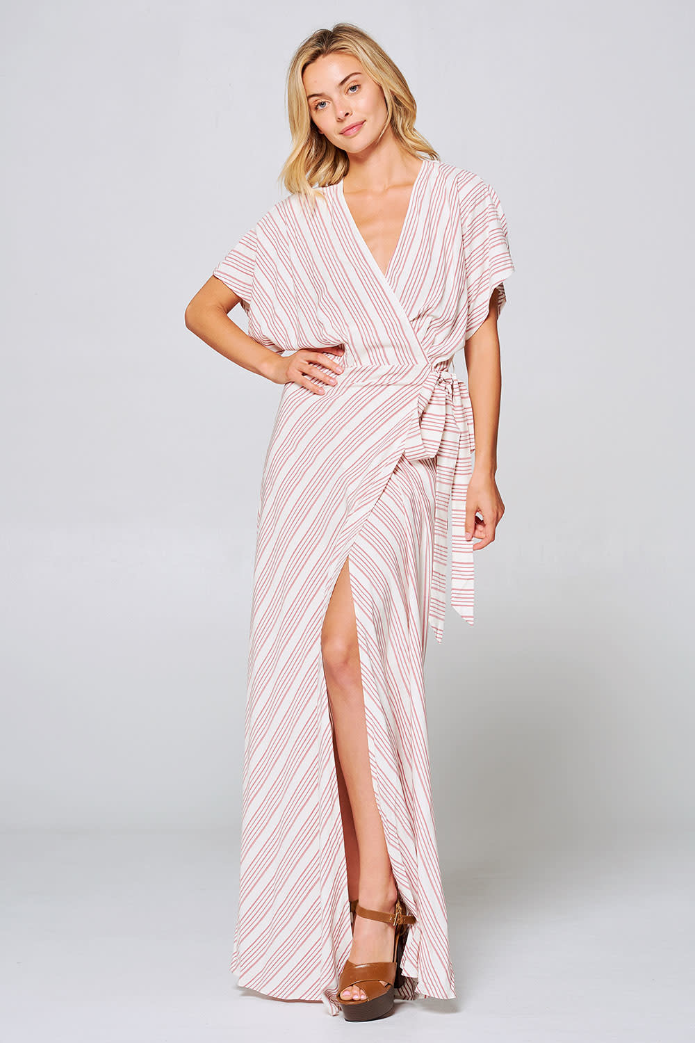 3 quarter sleeve maxi dress