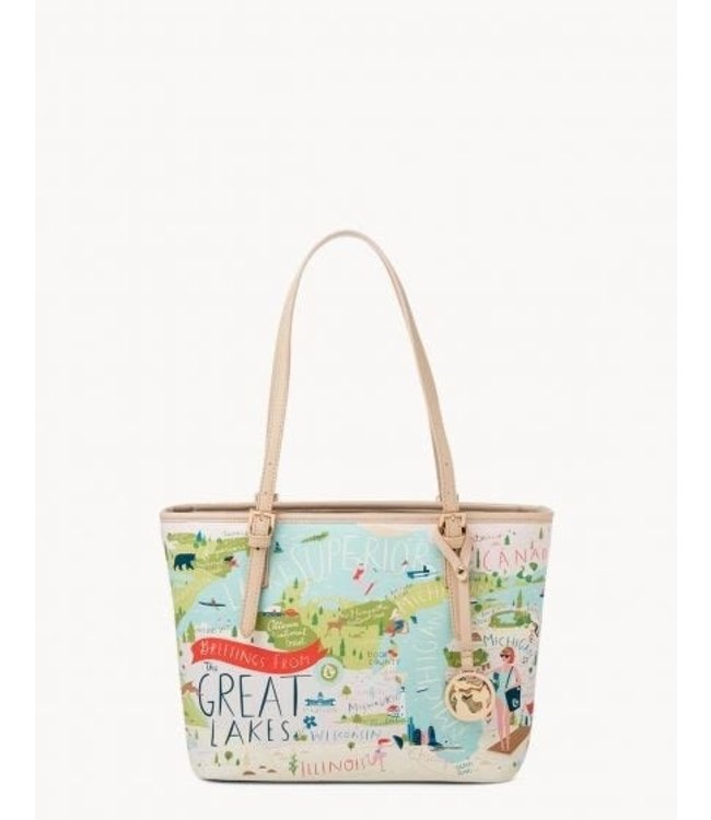 Spartina 954414 GREAT LAKES SMALL TOTE W/ZIPPER