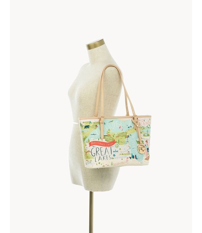 Spartina 954414 GREAT LAKES SMALL TOTE W/ZIPPER