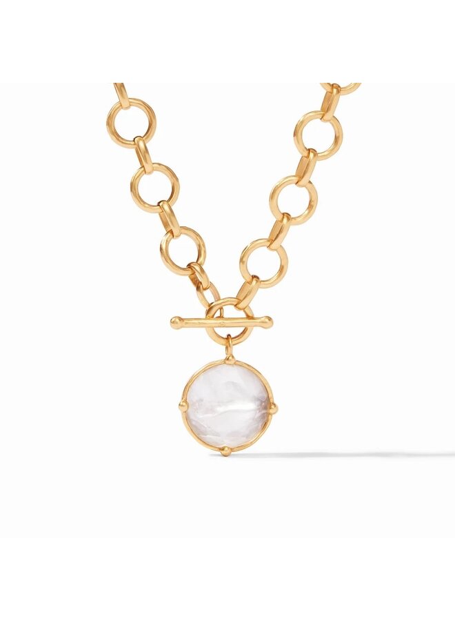 HONEYBEE STATEMENT NECKLACE IRIDESCENT CLEAR CRYSTAL