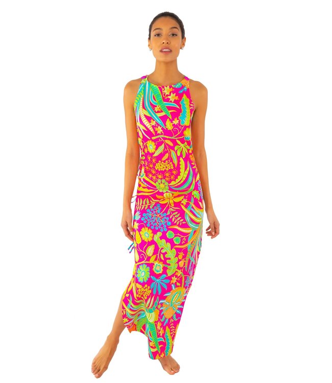 side tie maxi skirt