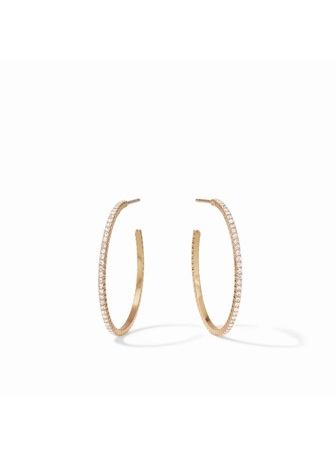 WINDSOR HOOP GOLD CRYSTAL MEDIUM