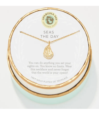 Spartina "SLV NECKLACE 18"" SEAS THE DAY/OYSTER"