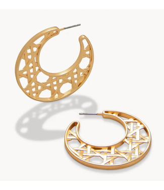Spartina CANE HOOP EARRINGS GOLD