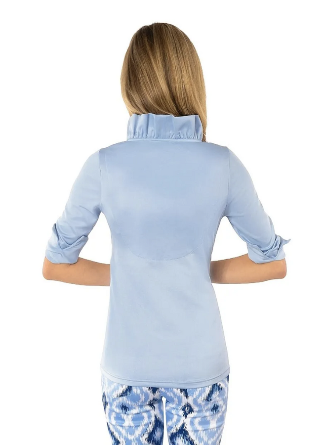 RUFFNECK 3/4 SLEEVE TOP