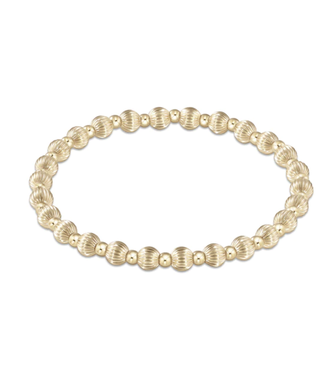 enewton dignity grateful pattern 5mm bead bracelet - gold