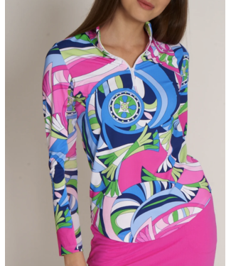 Womens Rash Guard Long Sleeve Zipper