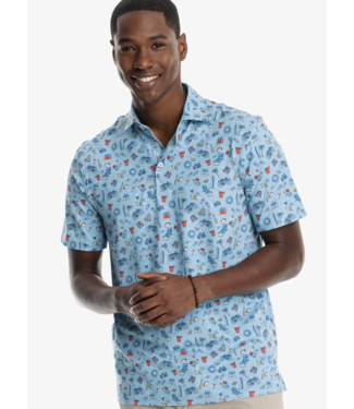 Southern Tide M SS DRIVER GO with THE FLOAT PERF POLO