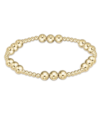 enewton classic joy pattern 6mm bead bracelet - gold