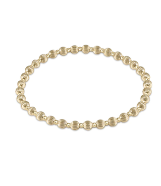 enewton dignity grateful pattern 4mm bead bracelet - gold