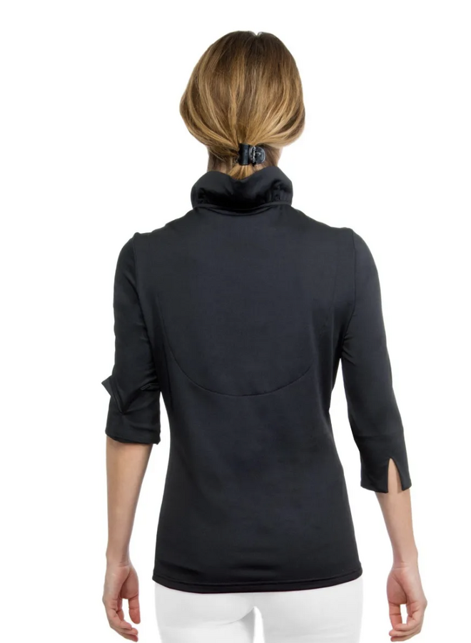 RUFFNECK 3/4 SLEEVE TOP