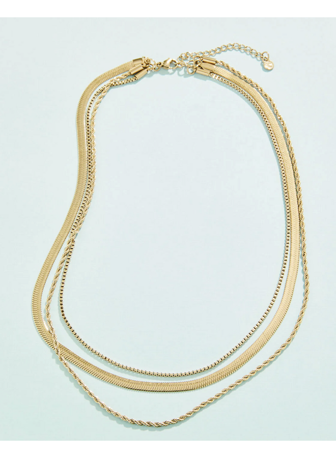 SP FOLLY FIELD LAYERED NECKLACE 18"