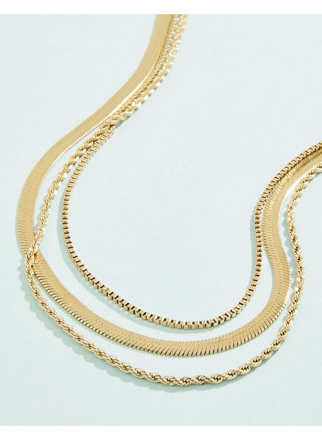 SP FOLLY FIELD LAYERED NECKLACE 18"