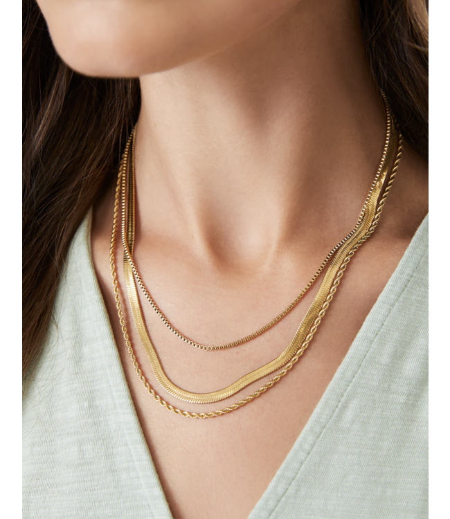 SP FOLLY FIELD LAYERED NECKLACE 18"