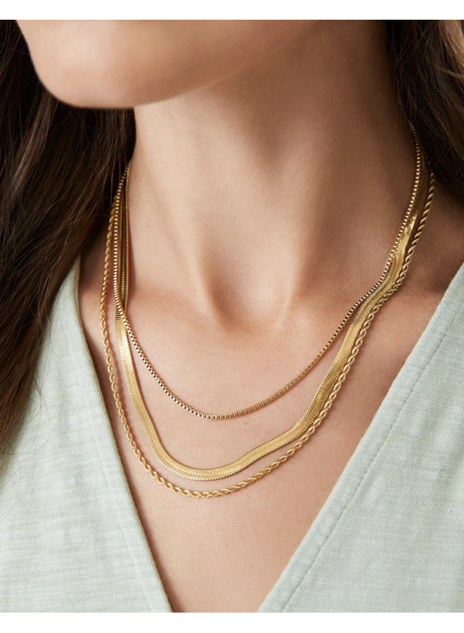 SP FOLLY FIELD LAYERED NECKLACE 18"