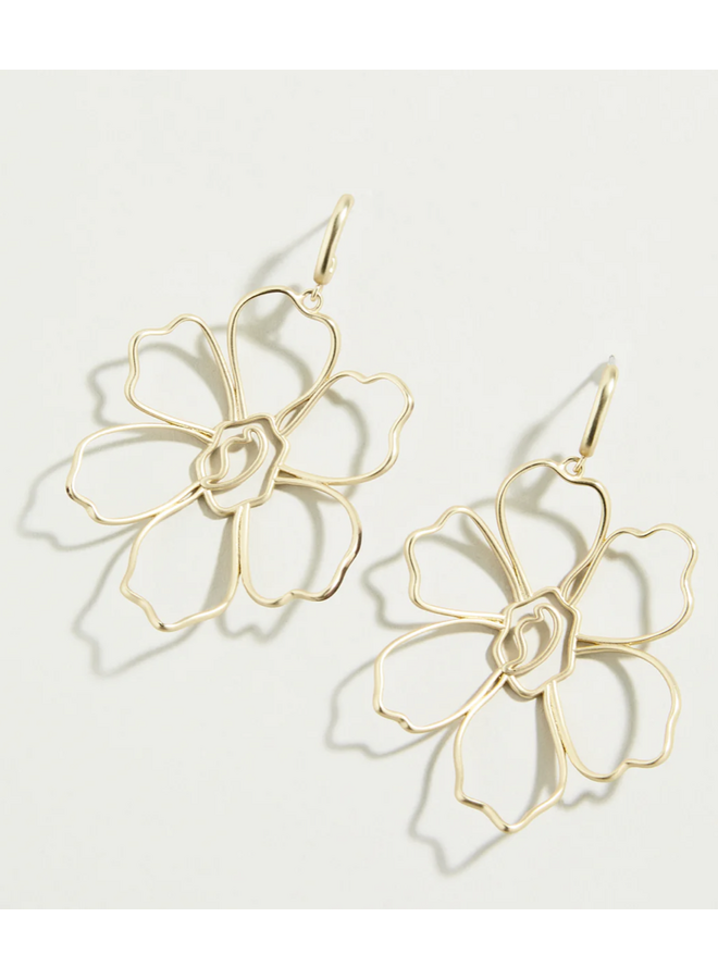GRANNY FLOWER EARRINGS GOLD