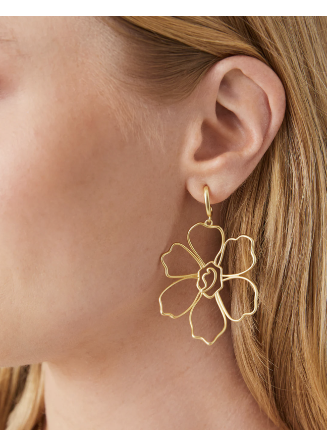 GRANNY FLOWER EARRINGS GOLD