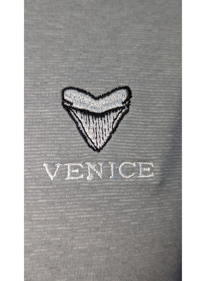 M SS brreeze Perf Heather Polo - Venice Logo +