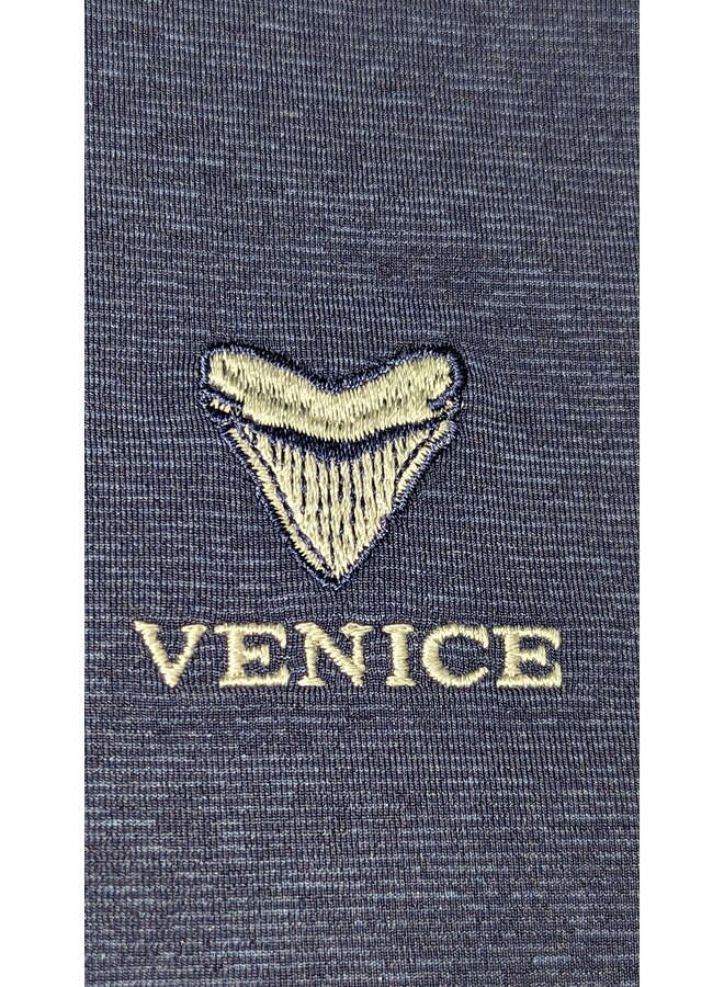 M SS brreeze Perf Heather Polo - Venice Logo +