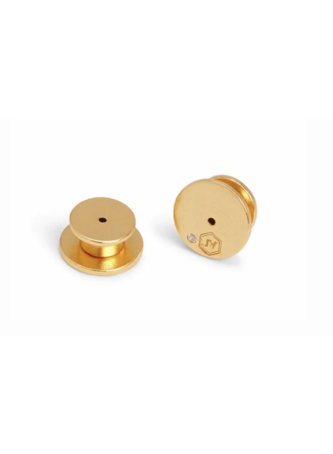 JULIET HOOP GOLD PEARL - MEDIUM