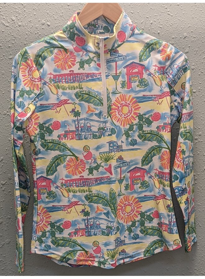 AVA CUSTOM QUARTER ZIP VENICE TOP