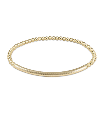 enewton CLASSIC GOLD 3MM BEAD BRACELET - BLISS BAR TEXTURED