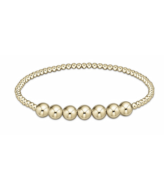 enewton Classic Gold Beaded Bliss 3mm Bead Bracelet - 6mm Gold