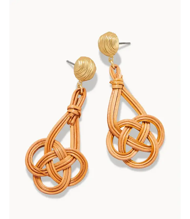Spartina WOVEN KNOT EARRINGS NATURAL