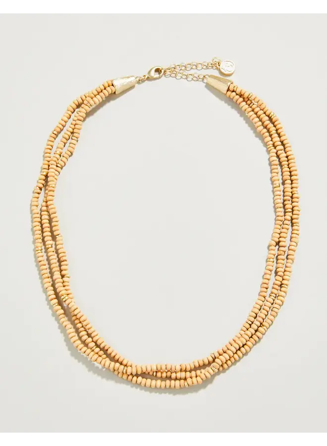 MIA BEADED NECKLACE 17" NATURAL