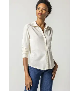 Lilla P LONG SLEEVE BUTTONDOWN TEE