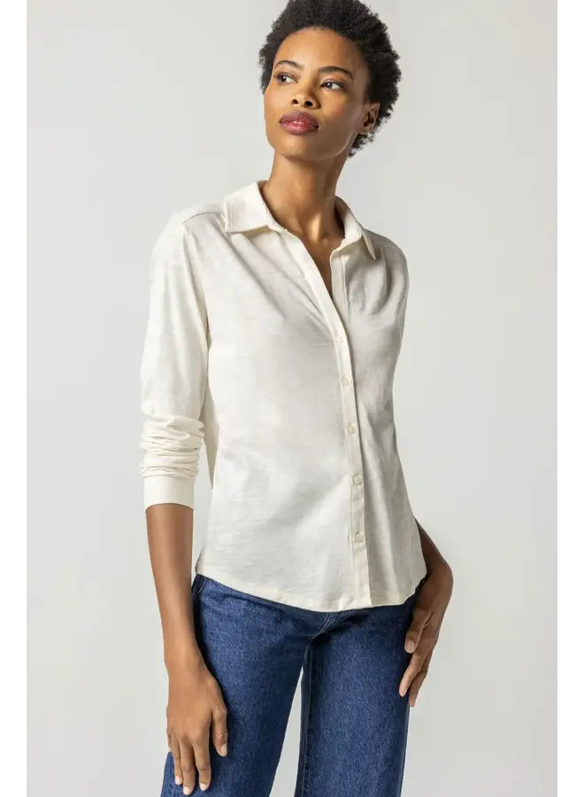 LONG SLEEVE BUTTONDOWN TEE