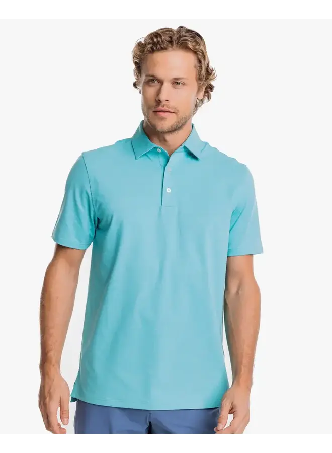 M SS brreeze Perf Heather Polo