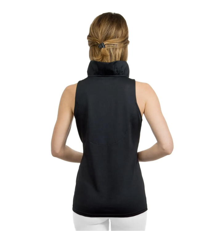 Gretchen Scott Jersey Sleeveless Ruffneck Top