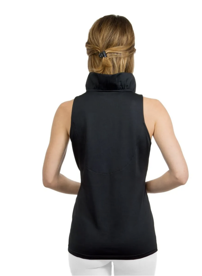 Jersey Sleeveless Ruffneck Top