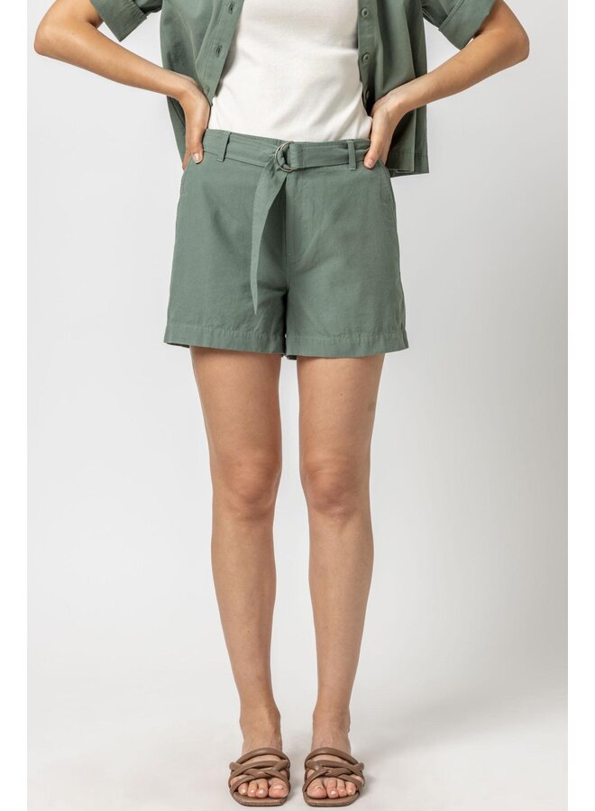 BELTED CANVAS SHORTS