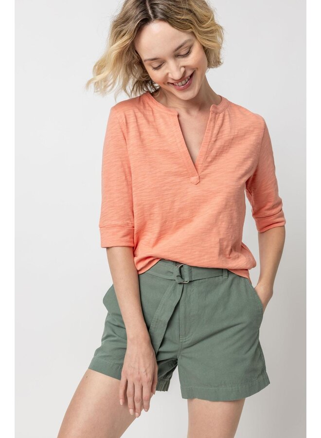 ELBOW SLEEVE SPLIT NECK