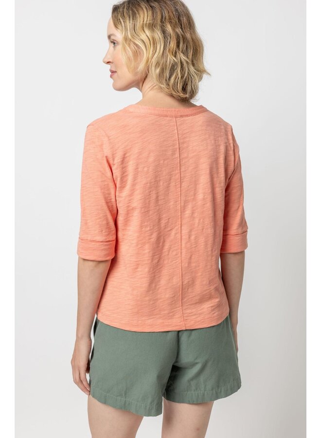 ELBOW SLEEVE SPLIT NECK