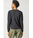 Lilla P SHIRRED LONG SLEEVE SPLIT NECK