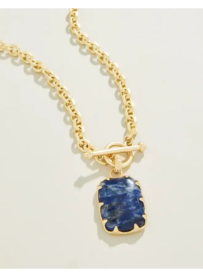 CORALIE TOGGLE NECKLACE 18" BLUE