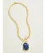 CORALIE TOGGLE NECKLACE 18" BLUE